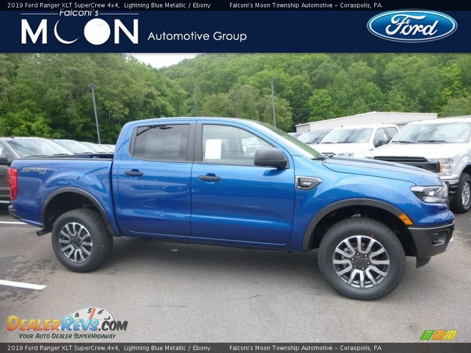 2019 Ford Ranger XLT SuperCrew 4x4 Lightning Blue Metallic / Ebony Photo #1