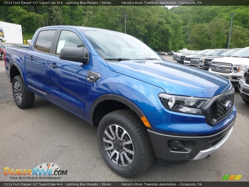 2019 Ford Ranger XLT SuperCrew 4x4 Lightning Blue Metallic / Ebony Photo #2