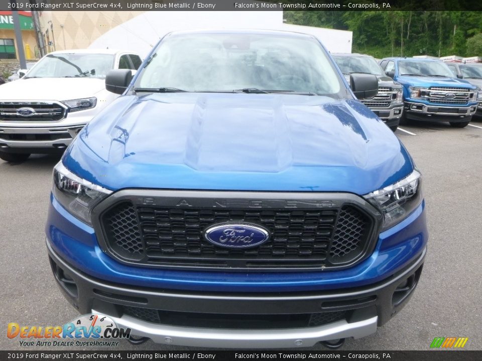 2019 Ford Ranger XLT SuperCrew 4x4 Lightning Blue Metallic / Ebony Photo #3