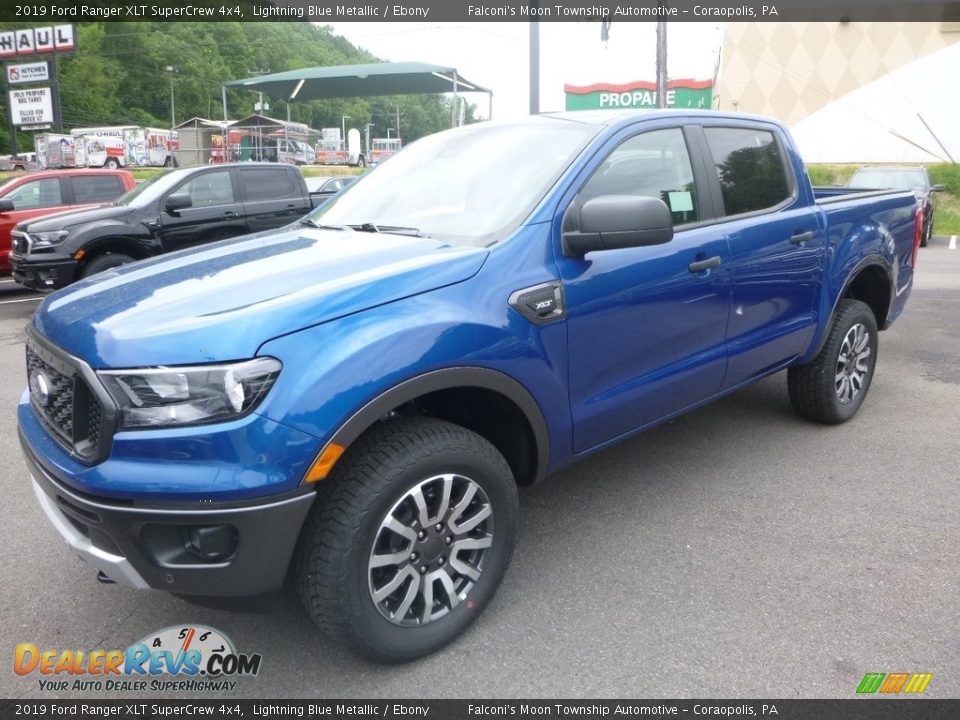 2019 Ford Ranger XLT SuperCrew 4x4 Lightning Blue Metallic / Ebony Photo #4