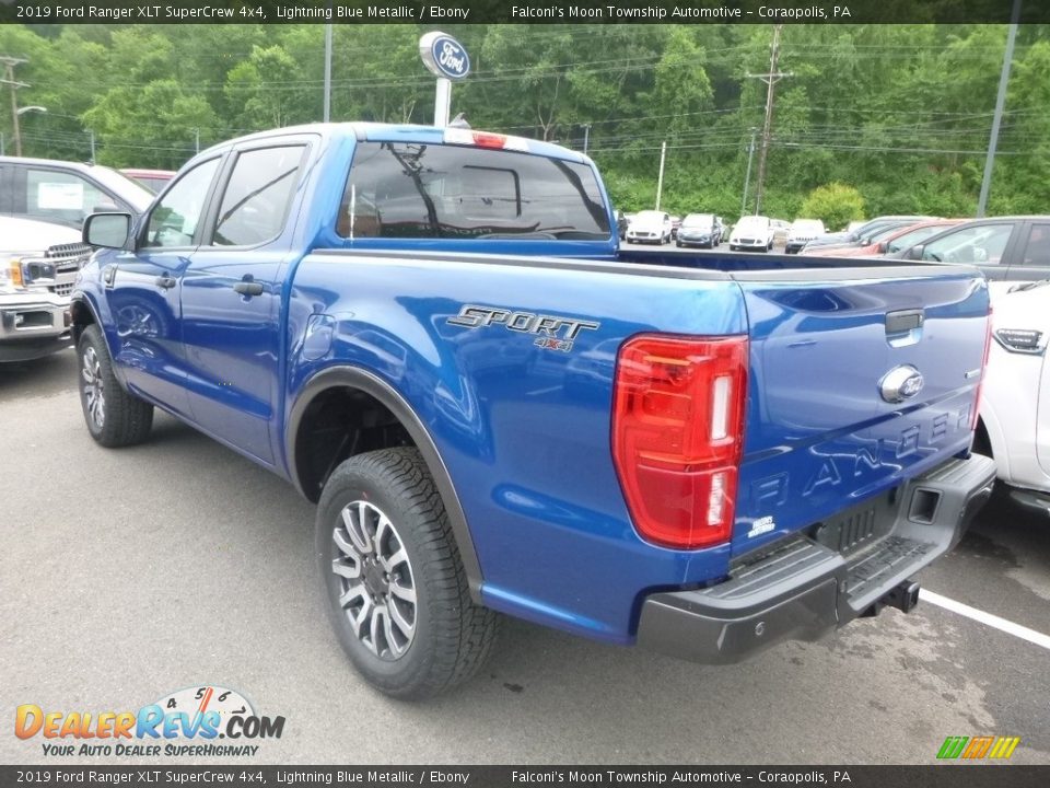 2019 Ford Ranger XLT SuperCrew 4x4 Lightning Blue Metallic / Ebony Photo #5