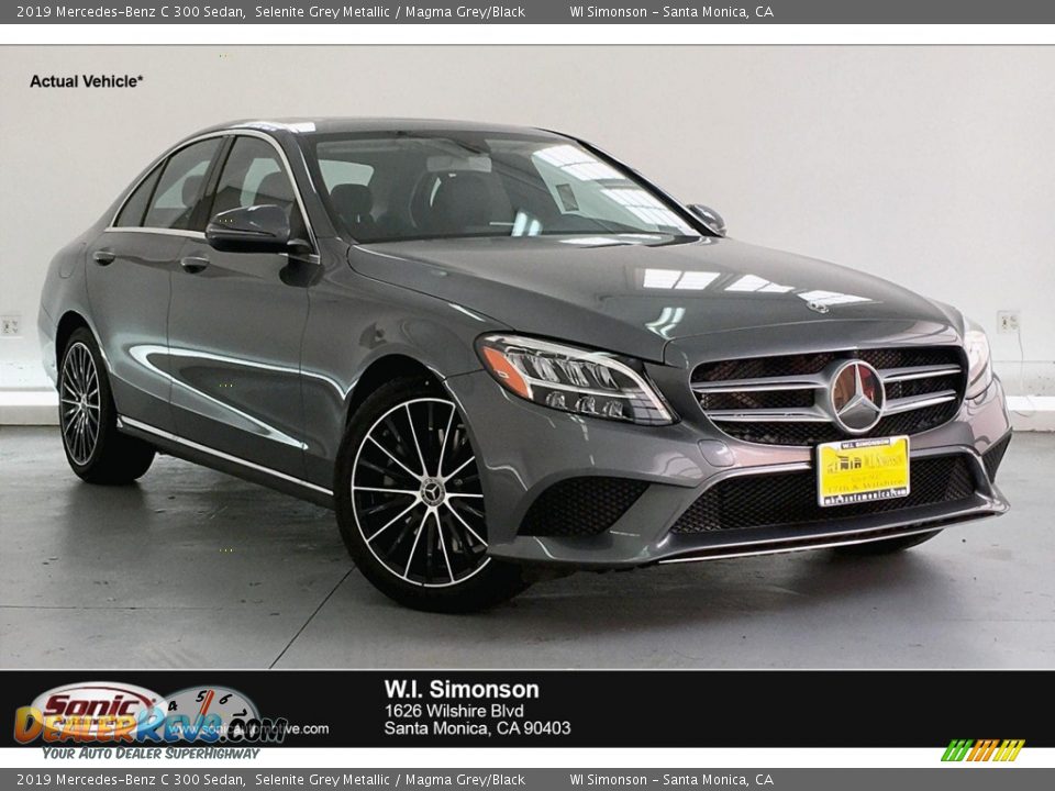 2019 Mercedes-Benz C 300 Sedan Selenite Grey Metallic / Magma Grey/Black Photo #1