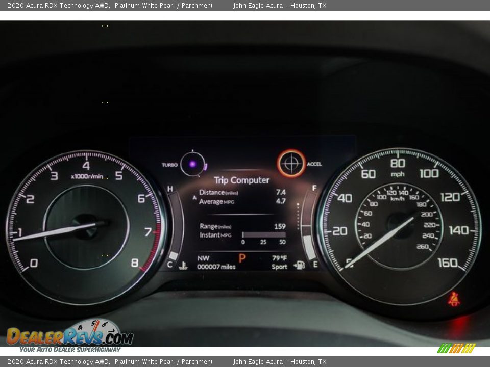 2020 Acura RDX Technology AWD Gauges Photo #32