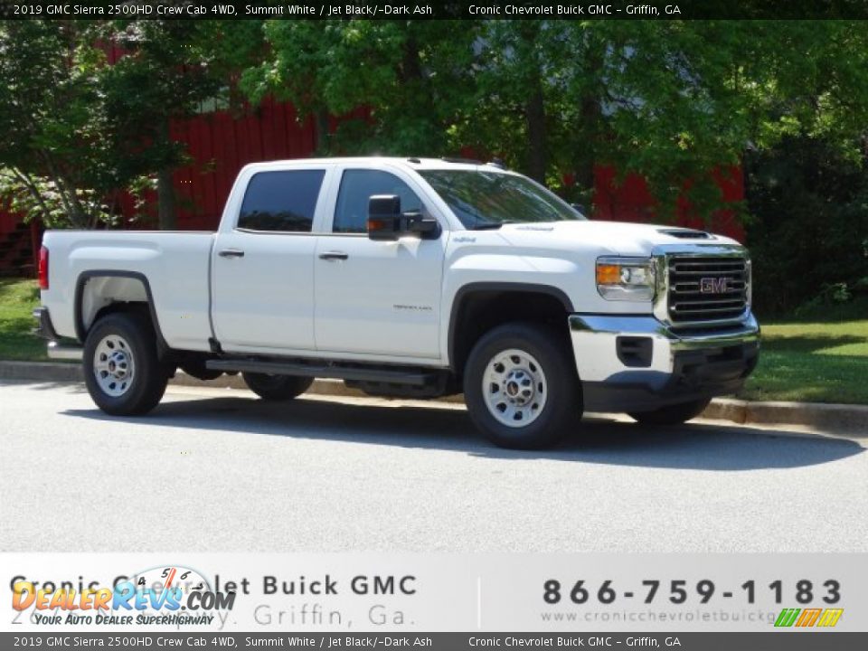 2019 GMC Sierra 2500HD Crew Cab 4WD Summit White / Jet Black/­Dark Ash Photo #1