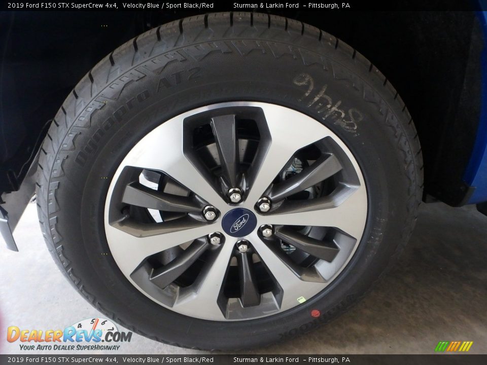 2019 Ford F150 STX SuperCrew 4x4 Velocity Blue / Sport Black/Red Photo #5