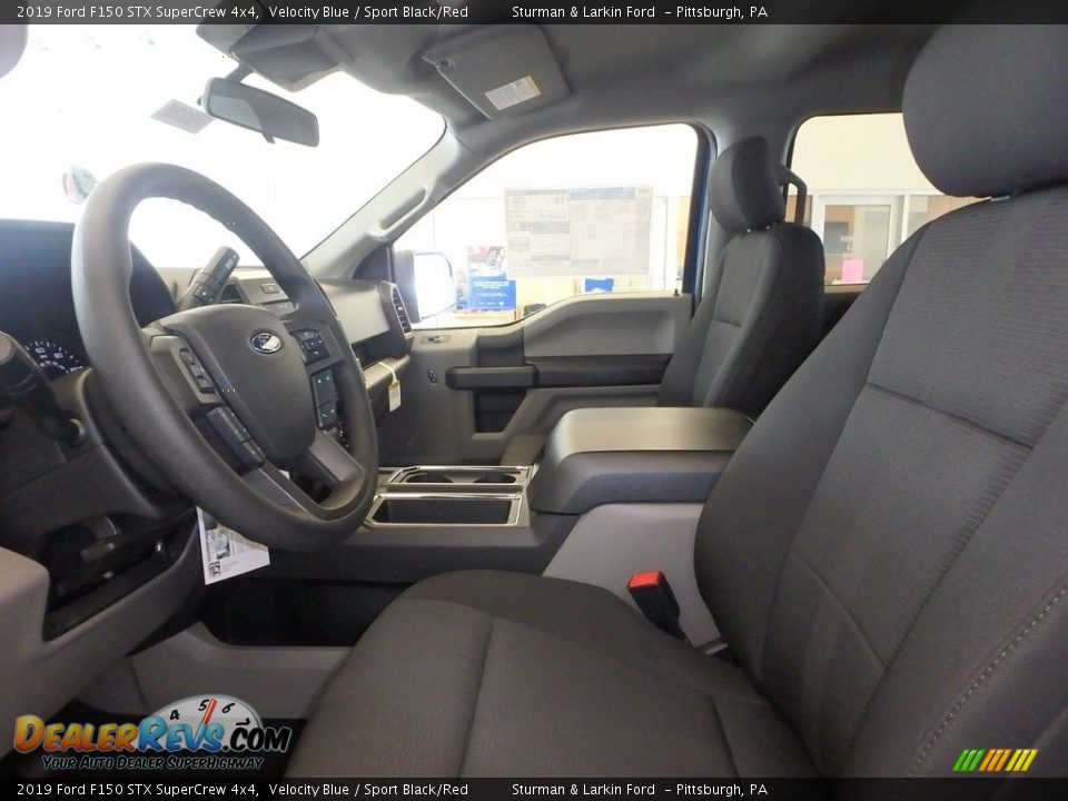 2019 Ford F150 STX SuperCrew 4x4 Velocity Blue / Sport Black/Red Photo #6