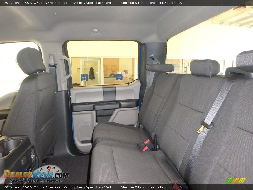 2019 Ford F150 STX SuperCrew 4x4 Velocity Blue / Sport Black/Red Photo #7