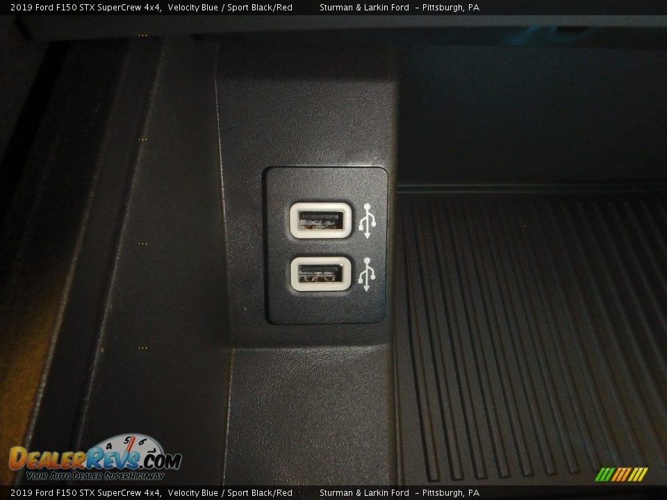 2019 Ford F150 STX SuperCrew 4x4 Velocity Blue / Sport Black/Red Photo #15
