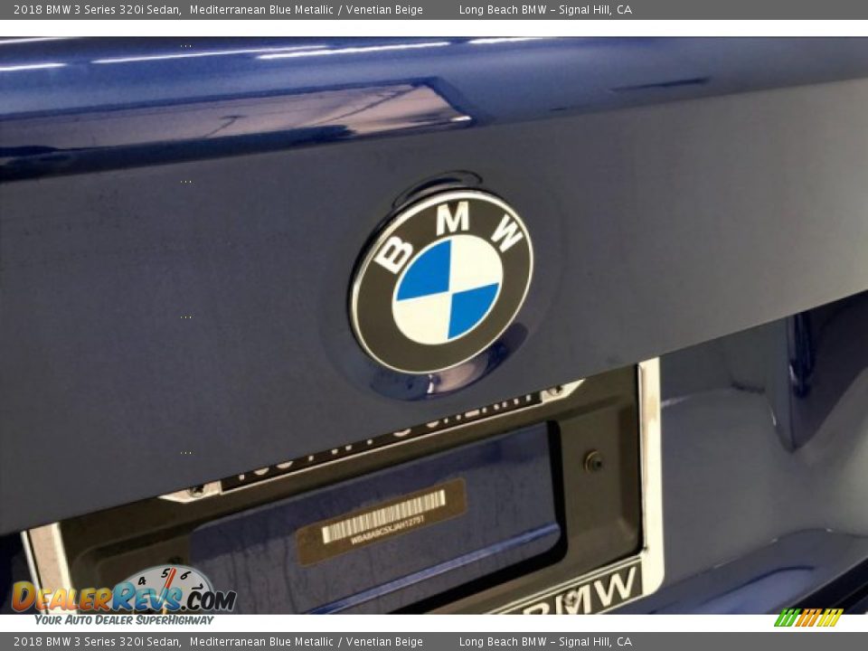 2018 BMW 3 Series 320i Sedan Mediterranean Blue Metallic / Venetian Beige Photo #23