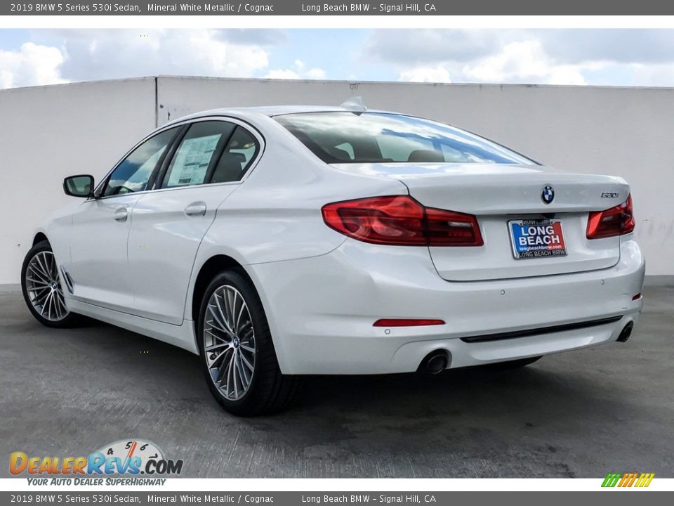 2019 BMW 5 Series 530i Sedan Mineral White Metallic / Cognac Photo #2