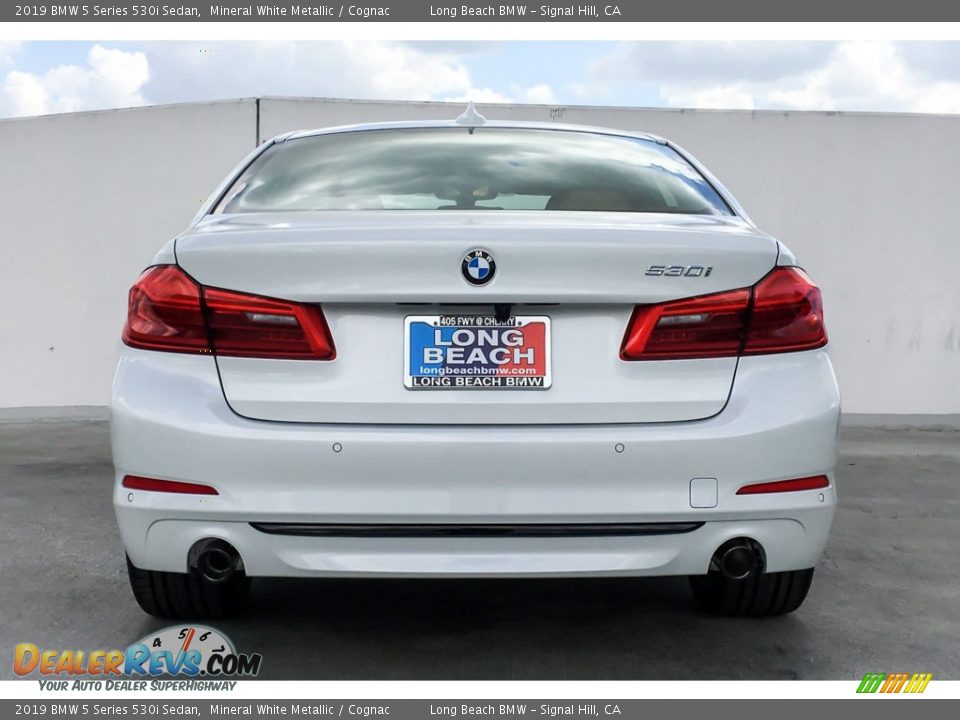2019 BMW 5 Series 530i Sedan Mineral White Metallic / Cognac Photo #3