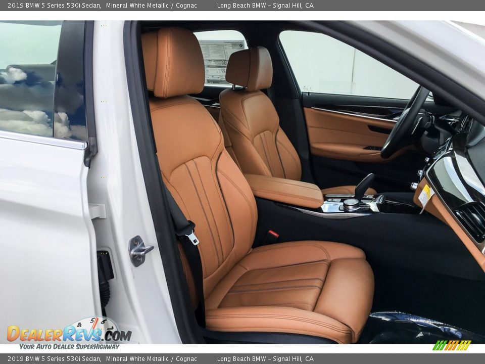 2019 BMW 5 Series 530i Sedan Mineral White Metallic / Cognac Photo #5