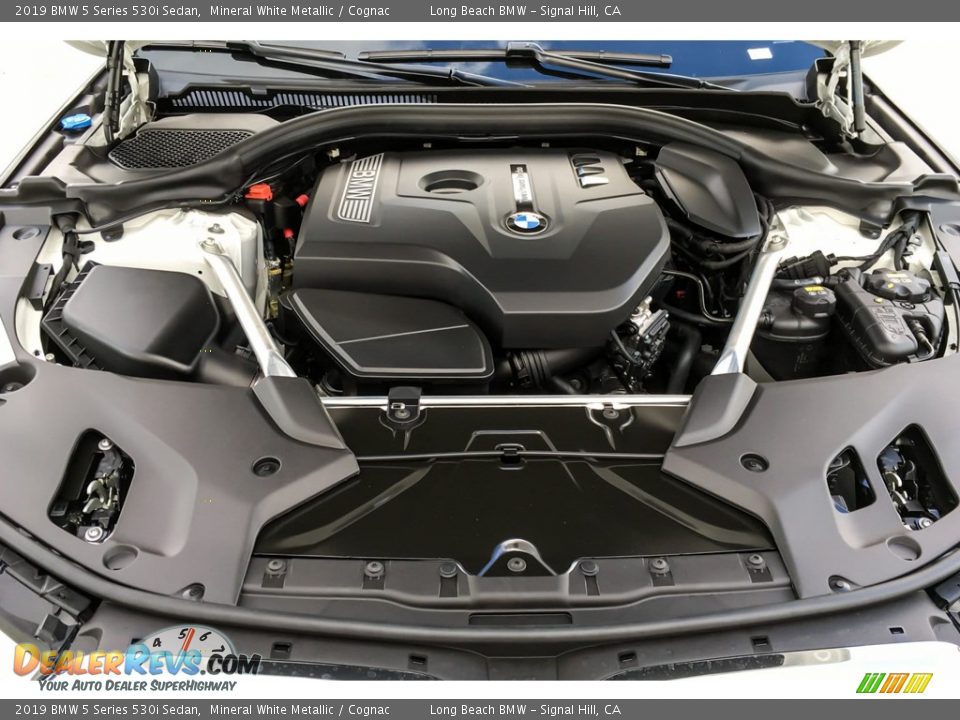 2019 BMW 5 Series 530i Sedan Mineral White Metallic / Cognac Photo #8
