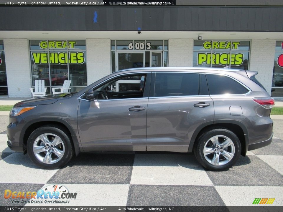 2016 Toyota Highlander Limited Predawn Gray Mica / Ash Photo #1