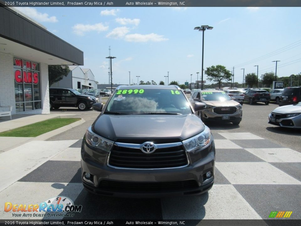 2016 Toyota Highlander Limited Predawn Gray Mica / Ash Photo #2