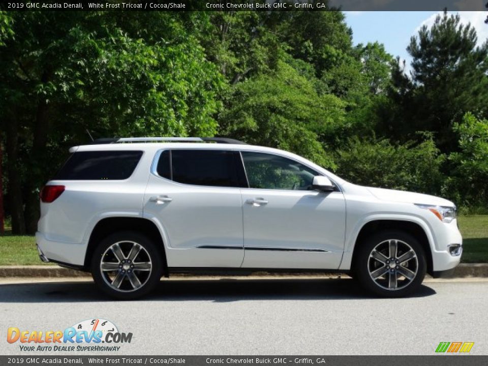 2019 GMC Acadia Denali White Frost Tricoat / Cocoa/Shale Photo #2