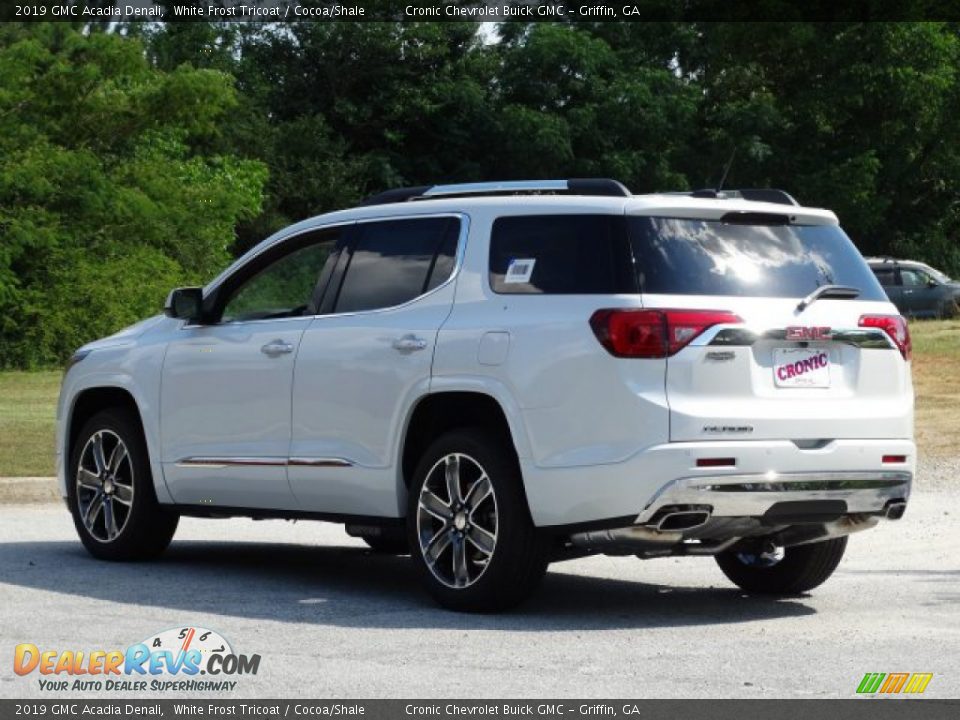 2019 GMC Acadia Denali White Frost Tricoat / Cocoa/Shale Photo #6