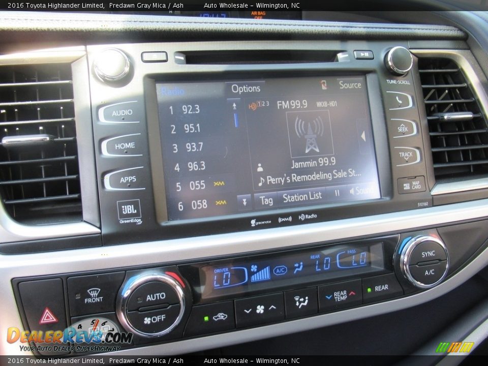 2016 Toyota Highlander Limited Predawn Gray Mica / Ash Photo #17