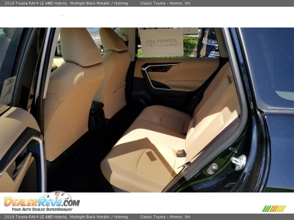 2019 Toyota RAV4 LE AWD Hybrid Midnight Black Metallic / Nutmeg Photo #3
