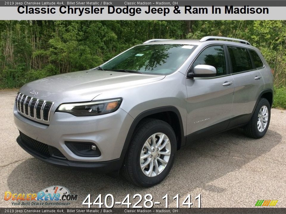 2019 Jeep Cherokee Latitude 4x4 Billet Silver Metallic / Black Photo #1