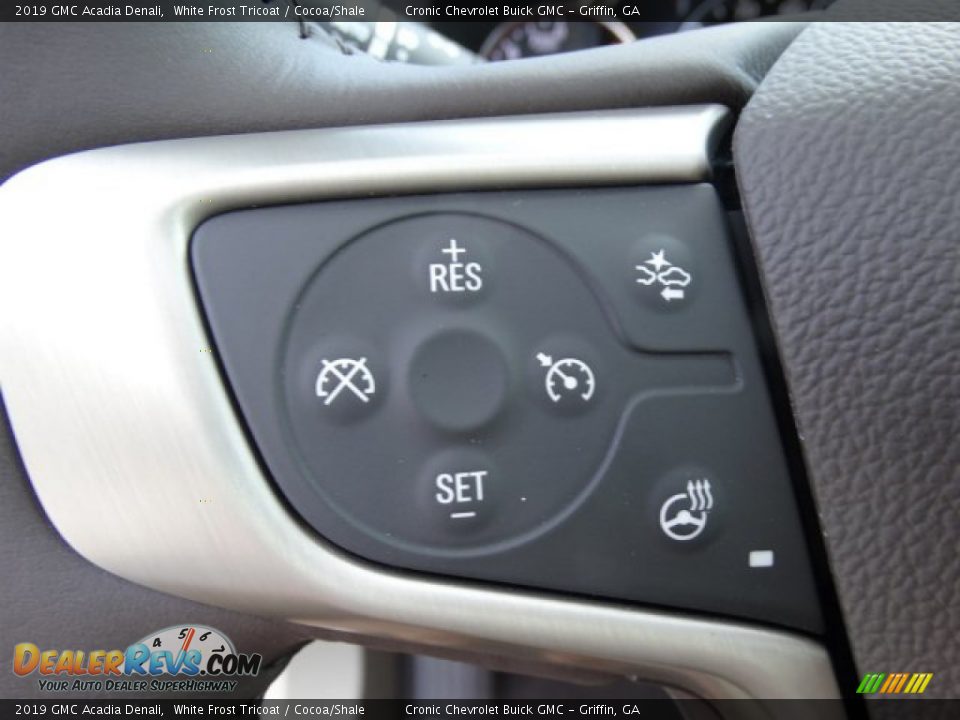 2019 GMC Acadia Denali White Frost Tricoat / Cocoa/Shale Photo #14