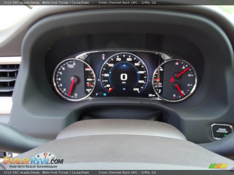 2019 GMC Acadia Denali White Frost Tricoat / Cocoa/Shale Photo #15