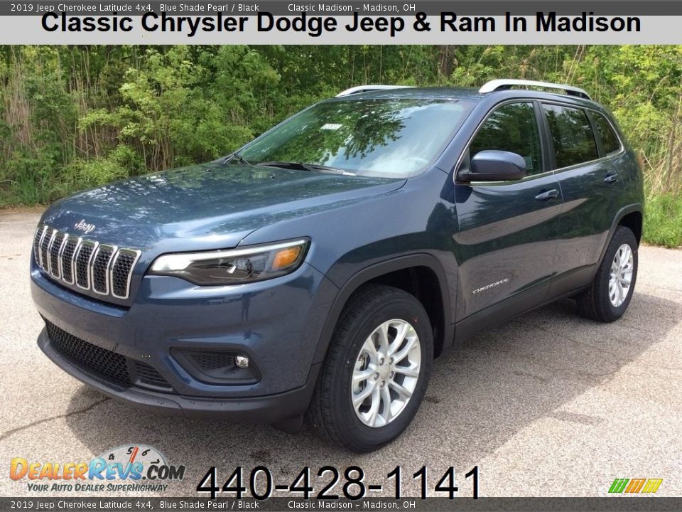2019 Jeep Cherokee Latitude 4x4 Blue Shade Pearl / Black Photo #1