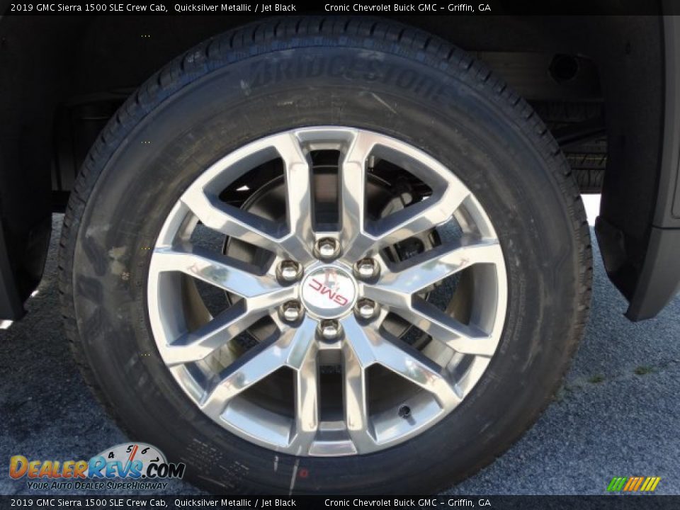 2019 GMC Sierra 1500 SLE Crew Cab Quicksilver Metallic / Jet Black Photo #11
