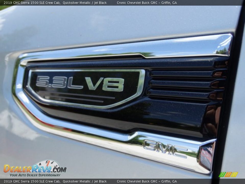 2019 GMC Sierra 1500 SLE Crew Cab Quicksilver Metallic / Jet Black Photo #12