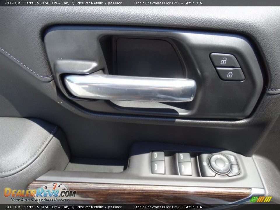 2019 GMC Sierra 1500 SLE Crew Cab Quicksilver Metallic / Jet Black Photo #15