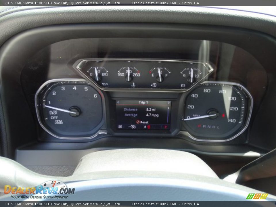 2019 GMC Sierra 1500 SLE Crew Cab Quicksilver Metallic / Jet Black Photo #19