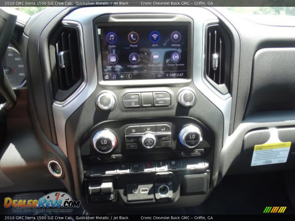2019 GMC Sierra 1500 SLE Crew Cab Quicksilver Metallic / Jet Black Photo #21