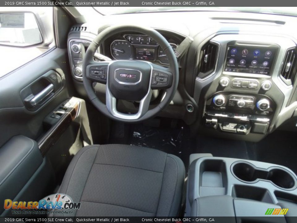 2019 GMC Sierra 1500 SLE Crew Cab Quicksilver Metallic / Jet Black Photo #25