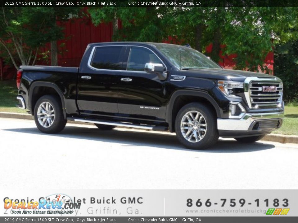 2019 GMC Sierra 1500 SLT Crew Cab Onyx Black / Jet Black Photo #1