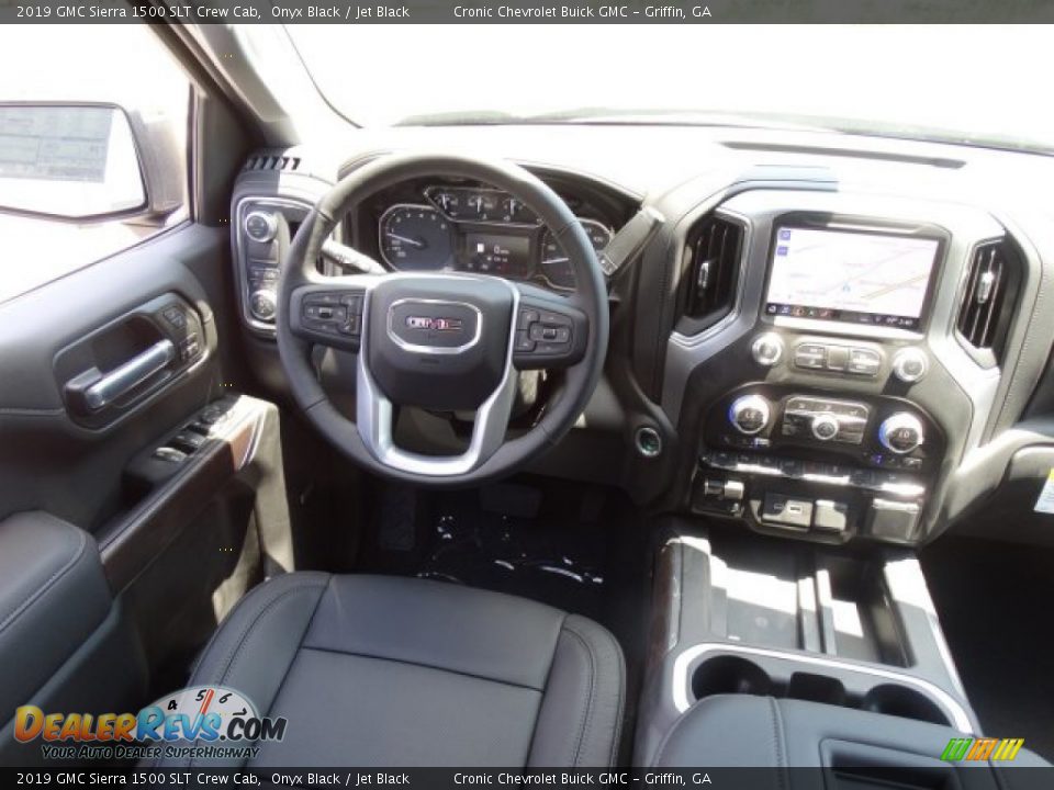 2019 GMC Sierra 1500 SLT Crew Cab Onyx Black / Jet Black Photo #28