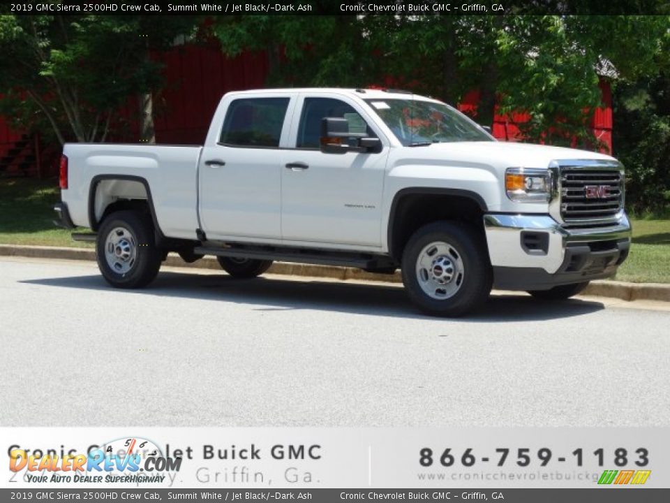 2019 GMC Sierra 2500HD Crew Cab Summit White / Jet Black/­Dark Ash Photo #1