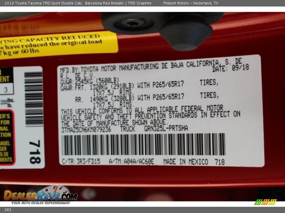 3R3 - 2019 Toyota Tacoma