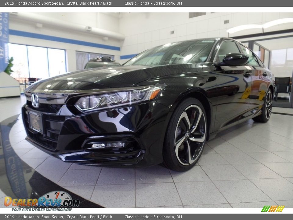 2019 Honda Accord Sport Sedan Crystal Black Pearl / Black Photo #1