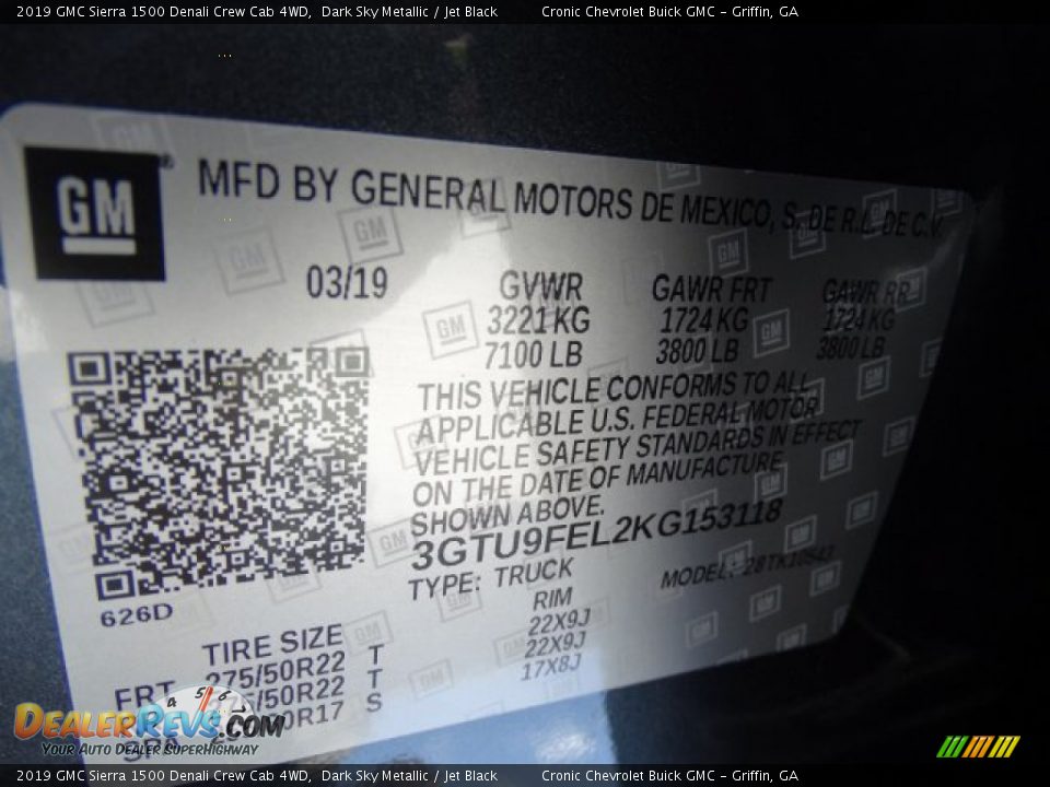 2019 GMC Sierra 1500 Denali Crew Cab 4WD Dark Sky Metallic / Jet Black Photo #29