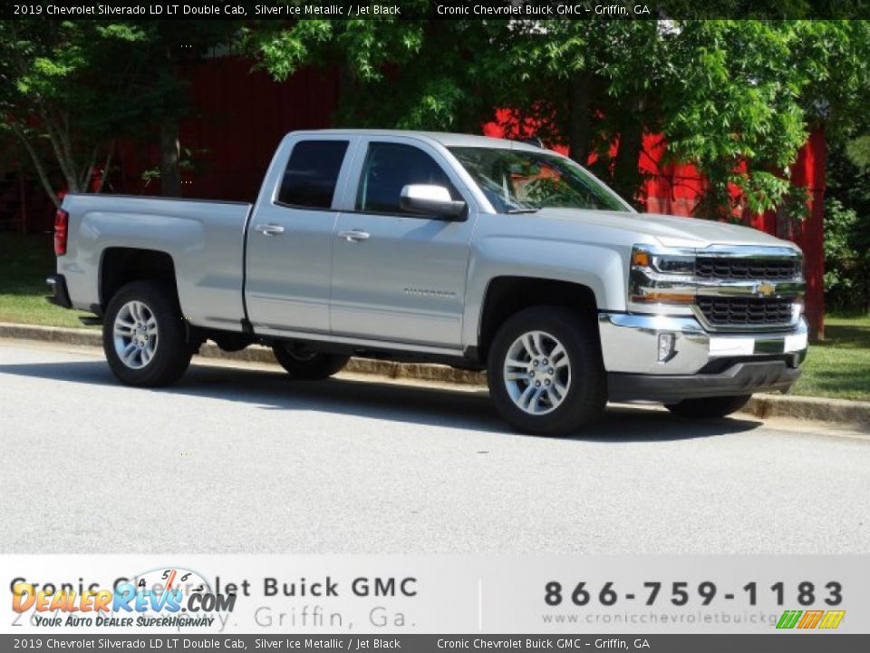 2019 Chevrolet Silverado LD LT Double Cab Silver Ice Metallic / Jet Black Photo #1