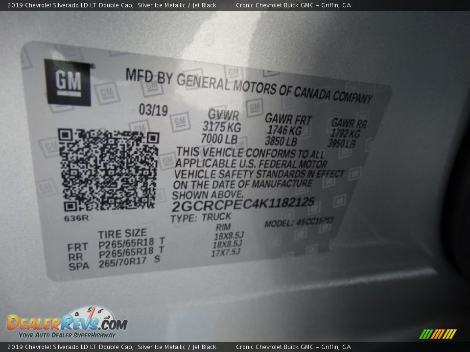 2019 Chevrolet Silverado LD LT Double Cab Silver Ice Metallic / Jet Black Photo #29