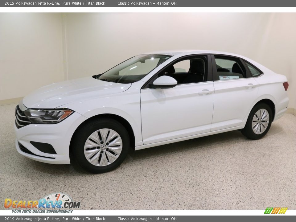 2019 Volkswagen Jetta R-Line Pure White / Titan Black Photo #3