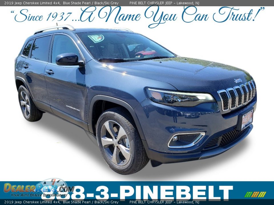2019 Jeep Cherokee Limited 4x4 Blue Shade Pearl / Black/Ski Grey Photo #1