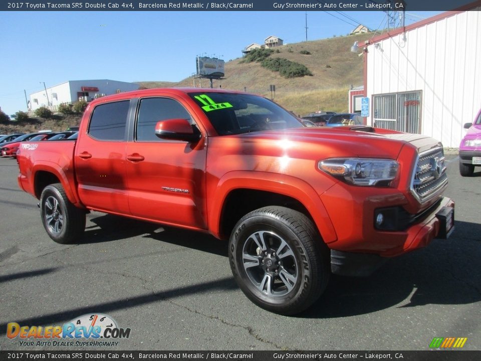 2017 Toyota Tacoma SR5 Double Cab 4x4 Barcelona Red Metallic / Black/Caramel Photo #1