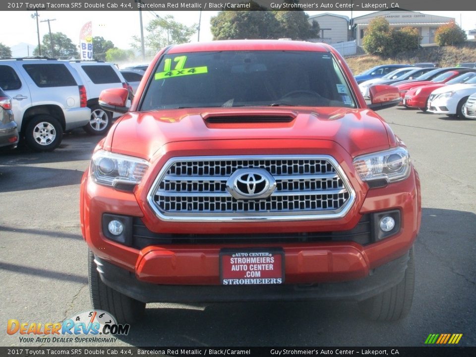 2017 Toyota Tacoma SR5 Double Cab 4x4 Barcelona Red Metallic / Black/Caramel Photo #2