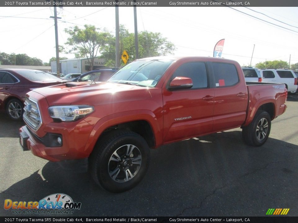 2017 Toyota Tacoma SR5 Double Cab 4x4 Barcelona Red Metallic / Black/Caramel Photo #3