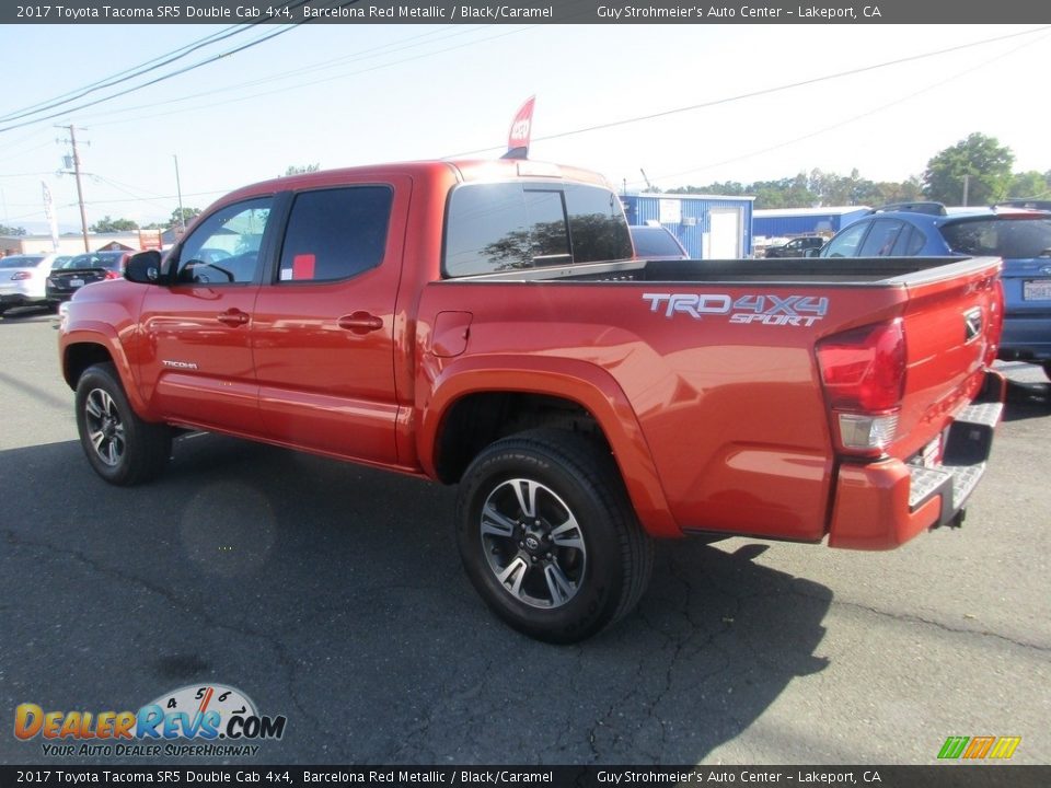 2017 Toyota Tacoma SR5 Double Cab 4x4 Barcelona Red Metallic / Black/Caramel Photo #5