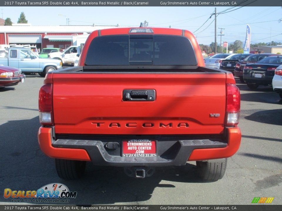 2017 Toyota Tacoma SR5 Double Cab 4x4 Barcelona Red Metallic / Black/Caramel Photo #6