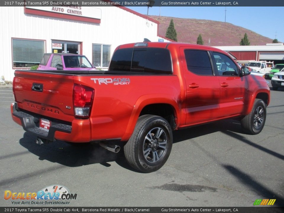 2017 Toyota Tacoma SR5 Double Cab 4x4 Barcelona Red Metallic / Black/Caramel Photo #7