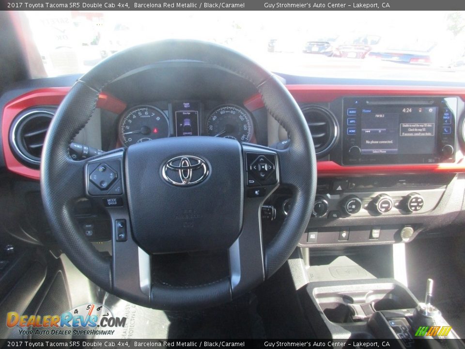 2017 Toyota Tacoma SR5 Double Cab 4x4 Barcelona Red Metallic / Black/Caramel Photo #10